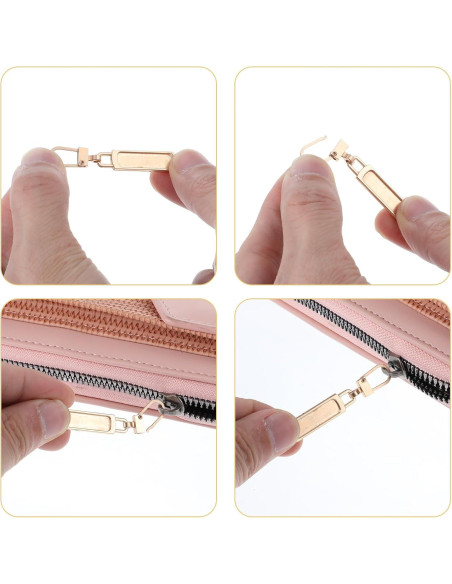 9 Piezas Reemplazo Tiradores de Cremallera YQQYG - Dorado, Plateado, Negro