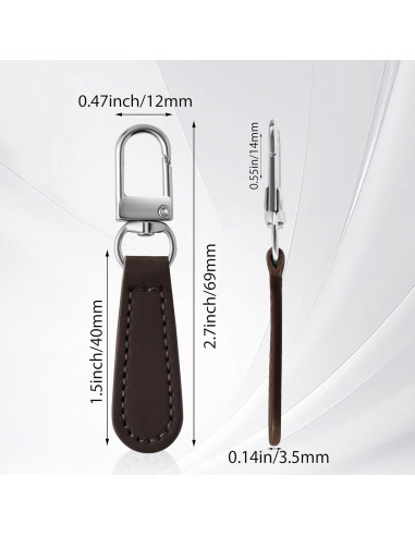 Tiradores de Cremallera Deoward con Mango de Cuero - 8 PCS