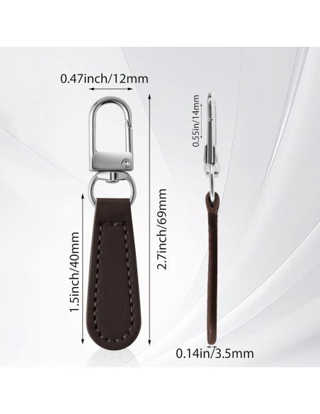 Tiradores de Cremallera Deoward con Mango de Cuero - 8 PCS