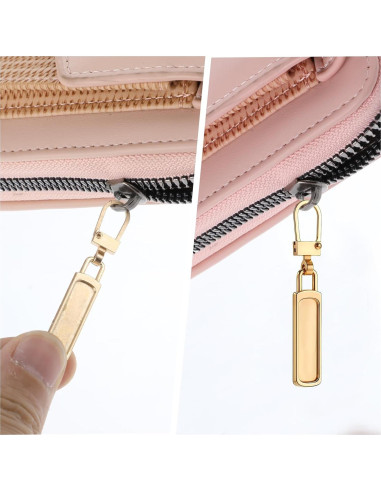 9 Piezas Reemplazo Tiradores de Cremallera YQQYG - Dorado, Plateado, Negro