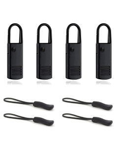 Tiradores de Cremallera OXT 8PCS Negros Antideslizantes