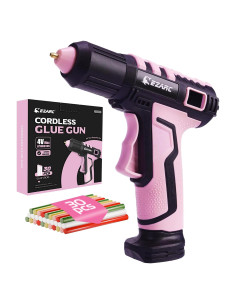 Pistola de Pegamento Caliente Inalámbrica EZARC Rosa 4W