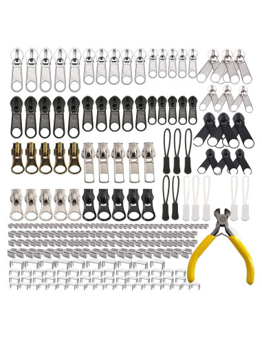 Kit de Reparación de Cremalleras Meikeer 252 Piezas Universal