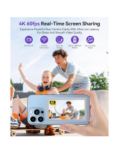 Monitor de Vlog Selfie Magnético NELLO 10.2cm 4K 60fps 2