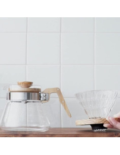 Servidor de Café Hario V60 Madera de Olivo 400ml 2
