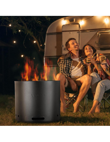 Horno de Fuego Sin Humo VEVOR 38 cm Acero Inoxidable