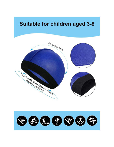 6 Gorros de Satén para Niños Unisex Beanie Reversibles