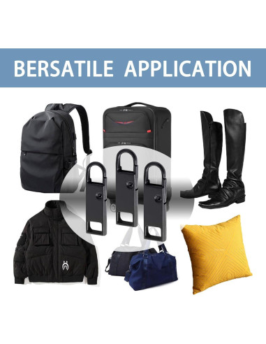 Tiradores de Cremallera Deoward Metal 6 PCS Reemplazo Negro