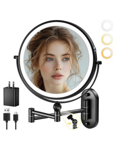 Espejo de Maquillaje Iluminado IMIKONA 22.86 cm 1X/10X Pared