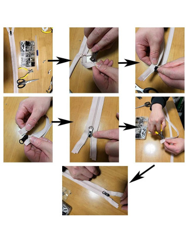 Kit de Reparación de Cremalleras Meikeer 252 Piezas Universal