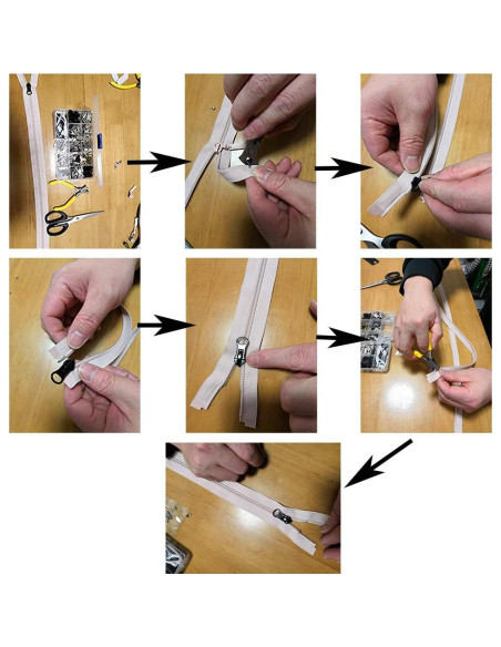 Kit de Reparación de Cremalleras Meikeer 252 Piezas Universal