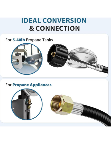 Regulador de Gas Universal Rushare 2 Pies con Manguera