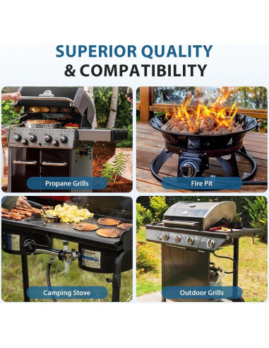 Regulador de Gas Universal Rushare 2 Pies con Manguera