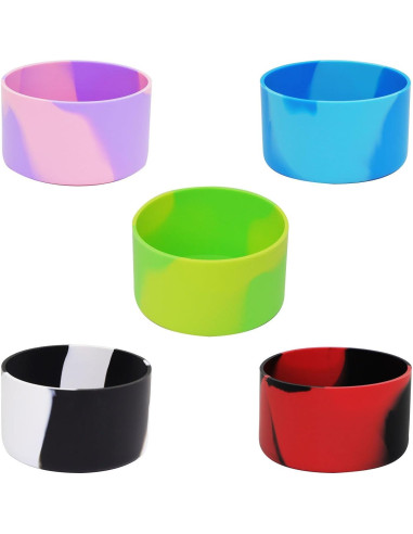 5 Pcs Botas de Silicona TFAK para Botellas de Agua 7.4-7.6 cm
