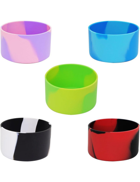 5 Pcs Botas de Silicona TFAK para Botellas de Agua 7.4-7.6 cm