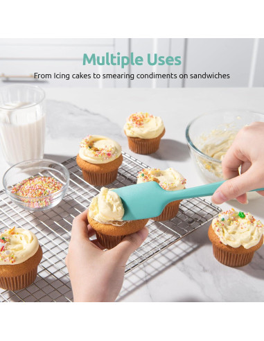 Juego de Espátulas de Silicona U-Taste, 3 Piezas, Resistente al Calor