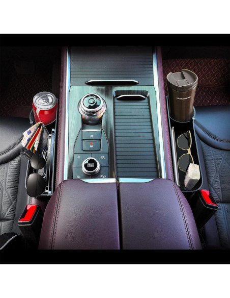Organizador de Asiento de Coche BAILISI Negro con Portavasos