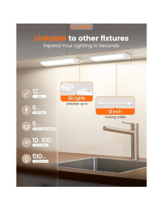 Iluminación LED Bajo Gabinete ALUSSO 12" Regulable 6W 510LM 2