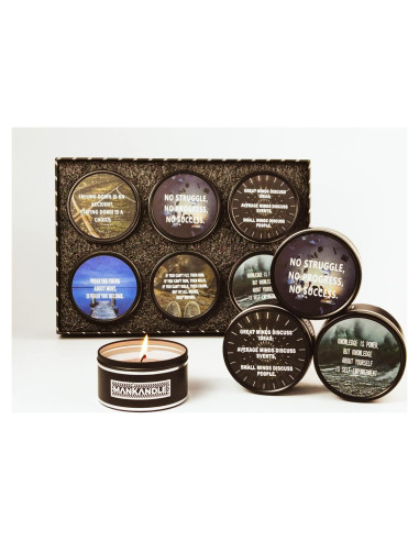 Set de 6 Velas Aromáticas Majestic Zen para Hombres - Cera de Soja