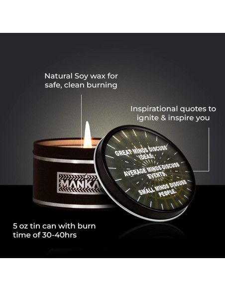 Set de 6 Velas Aromáticas Majestic Zen para Hombres - Cera de Soja