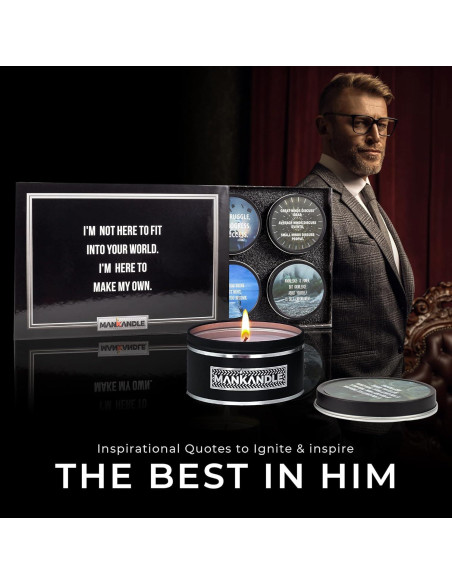 Set de 6 Velas Aromáticas Majestic Zen para Hombres - Cera de Soja