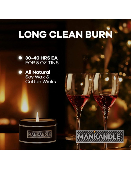 Set de 6 Velas Aromáticas Majestic Zen para Hombres - Cera de Soja