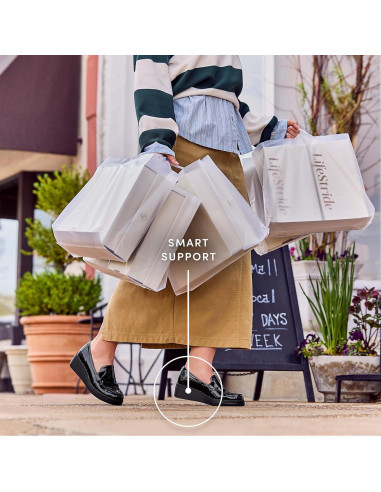 Mocasín de cuña LifeStride para Mujeres 11 Ancho Navy Lux