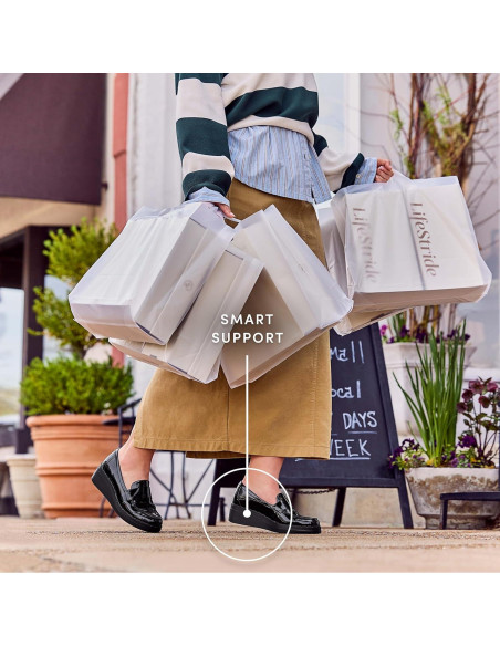 Mocasín de cuña LifeStride para Mujeres 11 Ancho Navy Lux