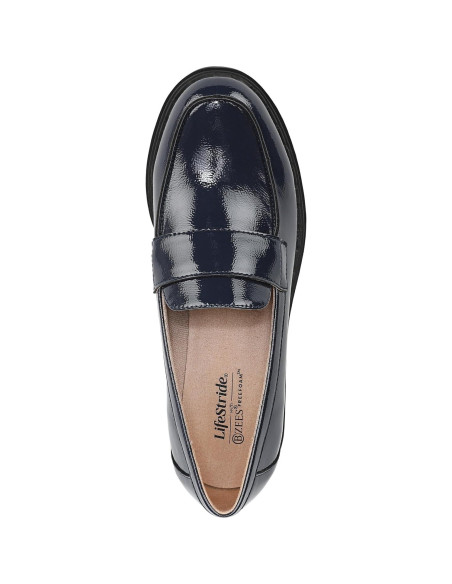 Mocasín de cuña LifeStride para Mujeres 11 Ancho Navy Lux