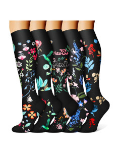 Calcetines de Compresión de Cobre FEYHAY 15-20 mmHg (5 Pares)