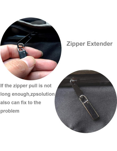 Reemplazo Tirador de Cremallera Zpsolution Metal Negro 4 Pzas