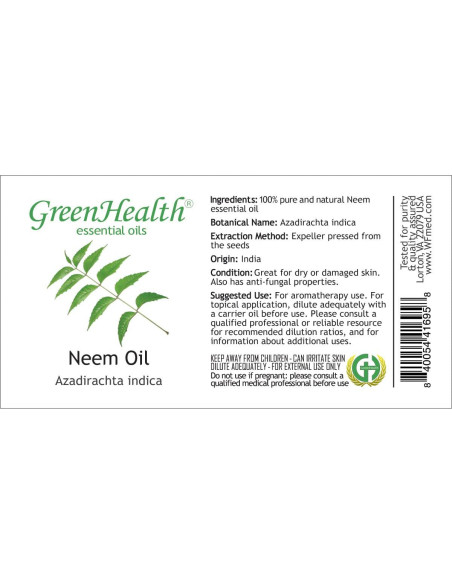 Aceite Esencial Puro GreenHealth Neem 30 ml - Aromaterapia Aceite Esencial Puro GreenHealth Neem 30 ml - Aromaterapia