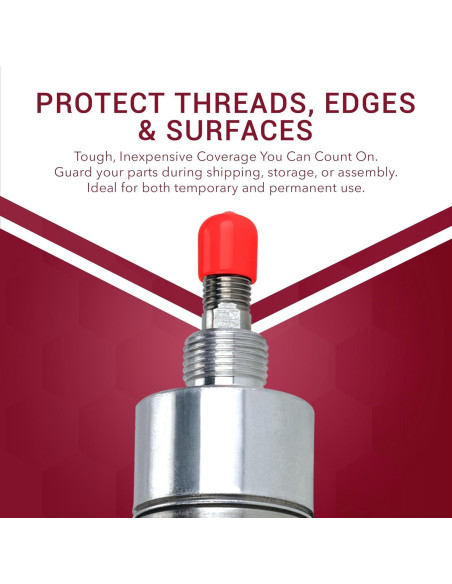 Tapas Redondas de Vinilo Rojo MOCAP - 4.45 cm - Paquete de 10