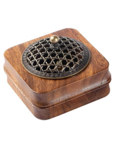 Soporte para Incienso de Madera de Nogal MIGAKU HOME 10x10 cm