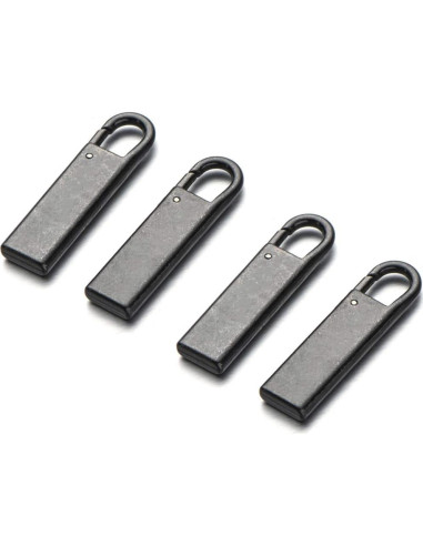 Reemplazo Tirador de Cremallera Zpsolution Metal Negro 4 Pzas