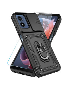 Funda SunStory para Motorola Moto G Play 2024 con soporte y tapa