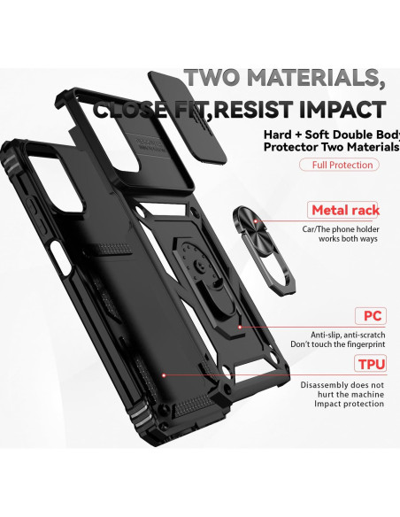 Funda SunStory para Motorola Moto G Play 2024 con soporte y tapa
