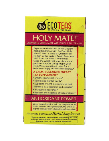Té Orgánico Mate Sagrado ECO TEAS 24 Bolsas 11g