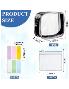 Meanplan 26 Pzs Bolsas Reutilizables Transparentes con Cierre 2