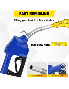 Boquilla de Combustible Nilight 3/4" Automática con Giratorio 2