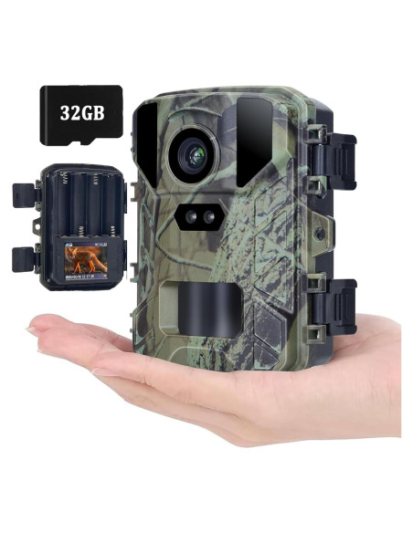 Cámara de Juego CAMVILD Mini 24MP 1080P IP66 Nocturna