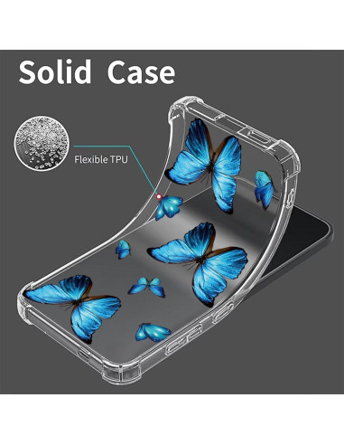 Funda Honor X8A Mariposa Azul TPU Flexible 6.7"