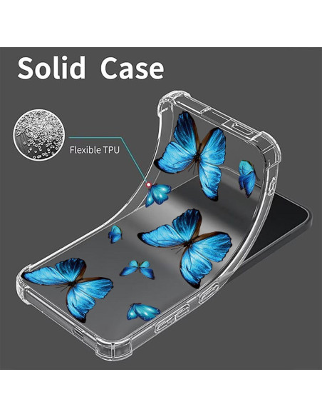Funda Honor X8A Mariposa Azul TPU Flexible 6.7" Funda Honor X8A Mariposa Azul TPU Flexible 6.7"
