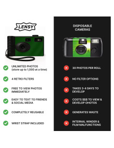 Cámara Digital Sin Pantalla Lensy Verde Bosque 8MP 4 Filtros 2