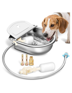 Tazón Automático de Agua Ademon 25x27cm Acero Inoxidable 304