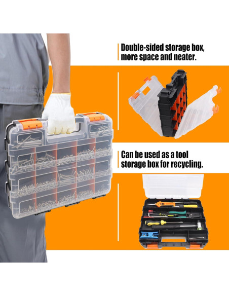 Kit de Surtido de Tuercas y Tornillos Weideer 2002 Pcs