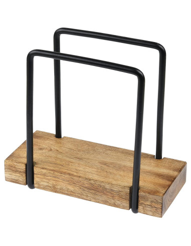 Soporte para Servilletas Tribello Moderno de Madera y Metal