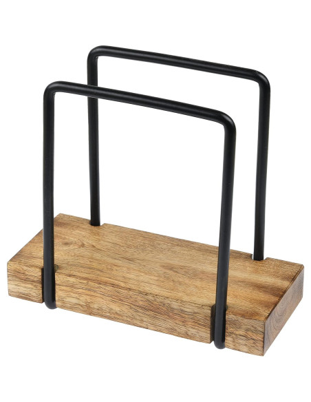 Soporte para Servilletas Tribello Moderno de Madera y Metal