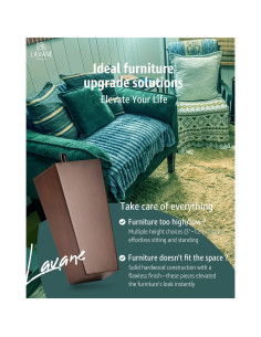 Patas de Madera Sólida La Vane 10cm Set de 4 para Muebles 2