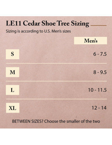 Árboles para Zapatos de Cedro FootFitter Hombre 8-9.5